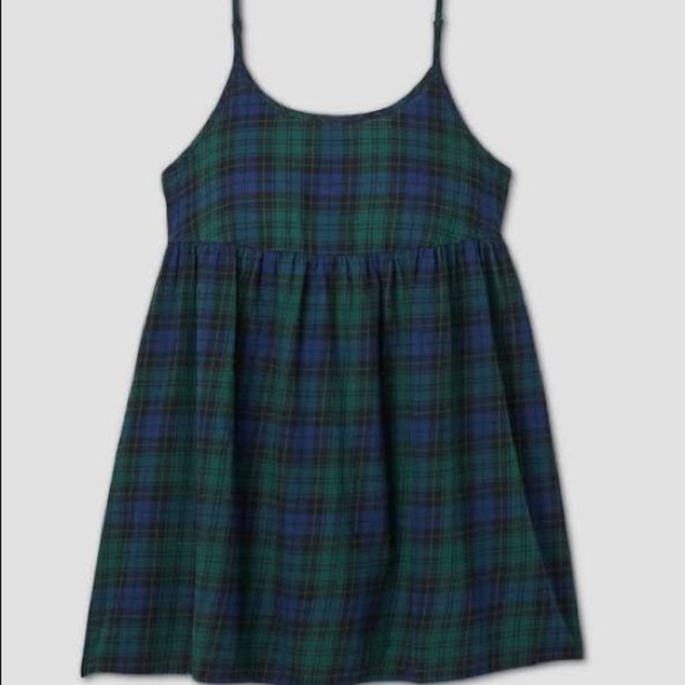 Wild Fable|| Blue Green Plaid Dress (With Pockets)